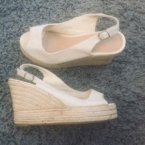 Beige wedges